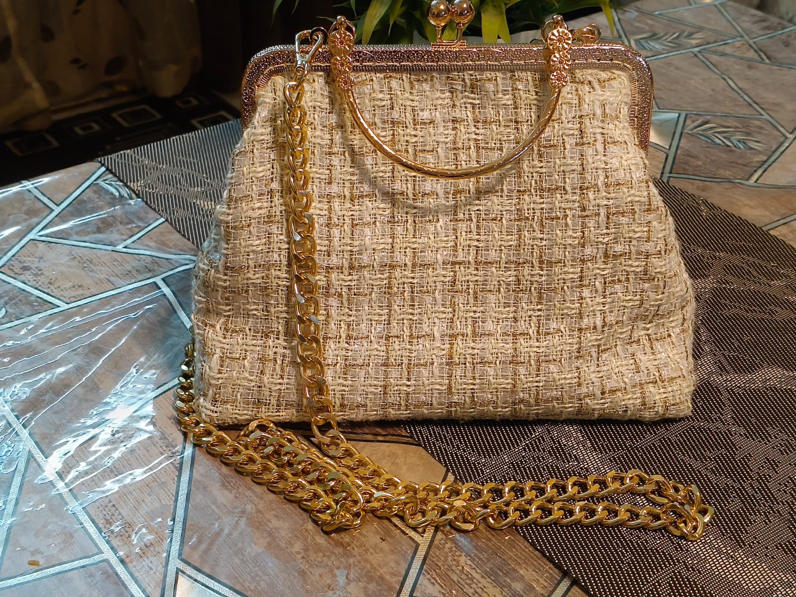 The Golden Thread Clasp Bag